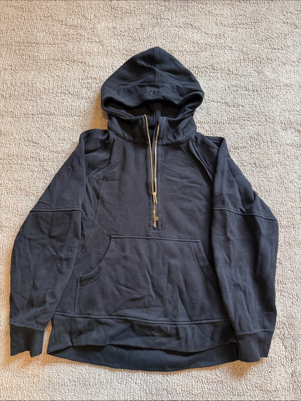 lululemon athletica Women's Black Half-Zip Hoodie
